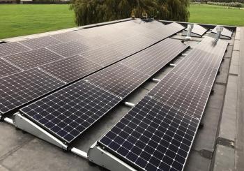 zonnepanelen plat dak wevelgem