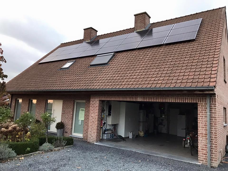 zonnepanelen in Bellegem op hellend dak