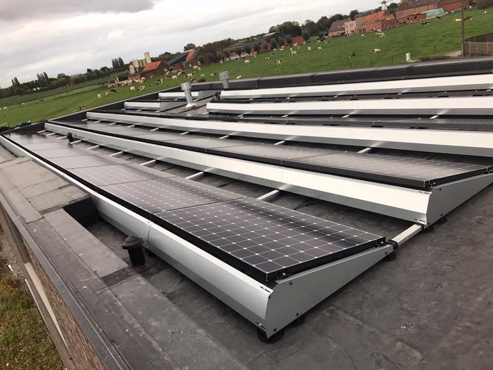 zonnepanelen plat dak wevelgem 2