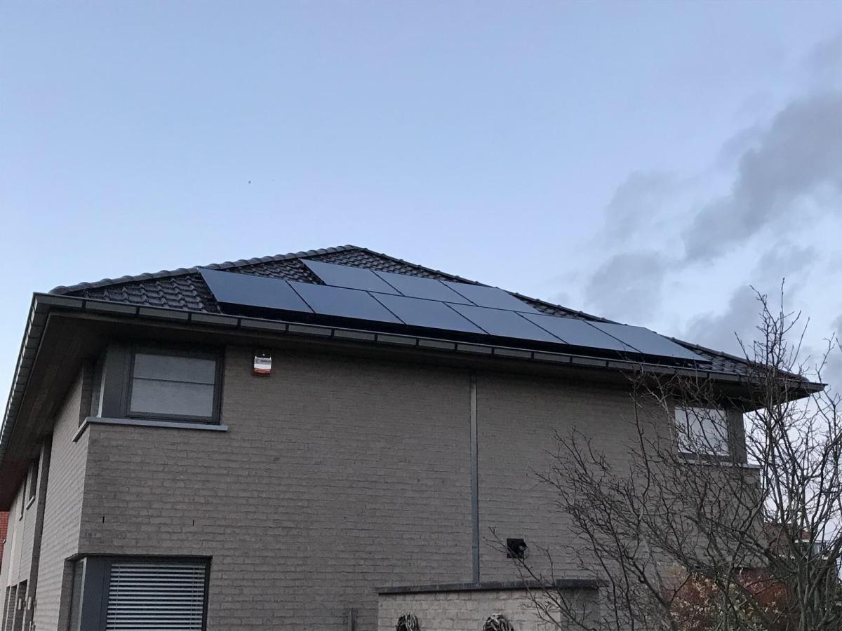zonnepanelen zuid west opstelling Wielsbeke