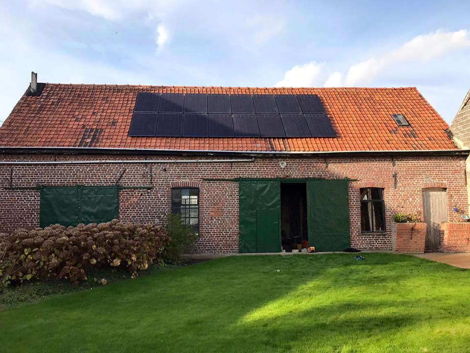 zonnepanelen Ruislede hellend dak